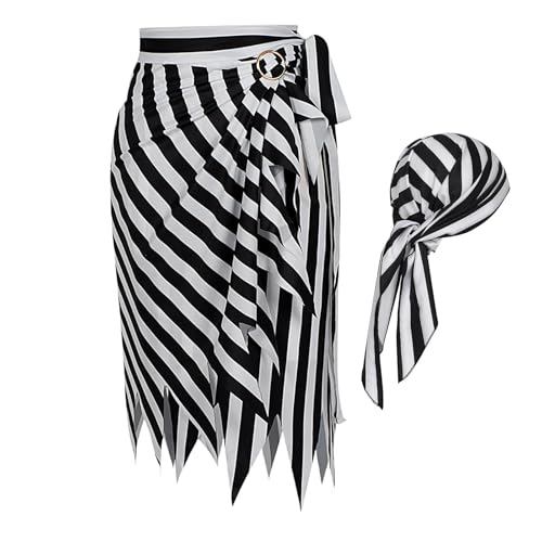 Halloween-Piratenkostüme für Damen – Halloween-Piratenkleid, Piratenkostüme, gestreifte Renaissance-Röcke, Kapitän-Outfit, Cosplay-Kostüm, Zubehör für Halloween und Maskeraden Halloween-Piratenkostüme für Damen – Halloween-Piratenkleid, Piratenkostüme, gestreifte Renaissance-Röcke, Kapitän-Outfit, Cosplay-Kostüm, Zubehör für Halloween und Maskeraden von Generic