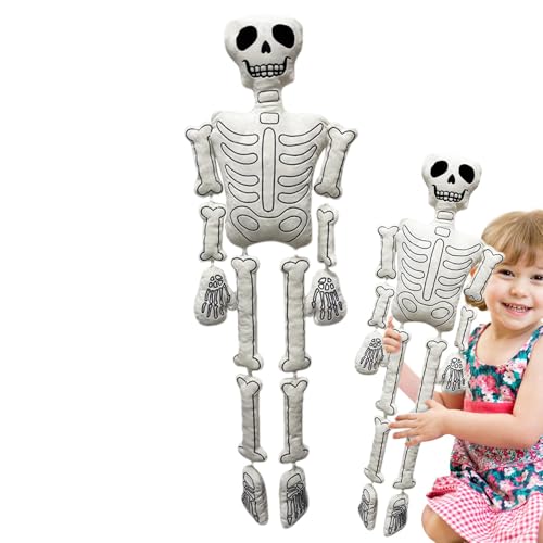 Halloween Plüsch Skelett | 94.0 cm Skelett Figuren Plüsch - Skelett Weiß Knochen Gruselige Ornamente Halloween Plüsch für Halloween Tischdekorationen Halloween Plüsch Skelett | 94.0 cm Skelett Figuren Plüsch - Skelett Weiß Knochen Gruselige Ornamente Halloween Plüsch für Halloween Tischdekorationen von Generic