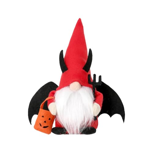 Halloween-Plüsch-Wichtel, Hexengesicht, niedliche Plüsch-Wichtelpuppe, Halloween-Zwergpuppe, gesichtslose Halloween-Puppendekoration für Zuhause, Wohnzimmer von Generic