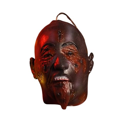 Halloween Prop Dekoration Scary Kopf Realistische Neuheit Streich Spielzeug Für Party Vzm497 (Brown, 30cm) von Generic