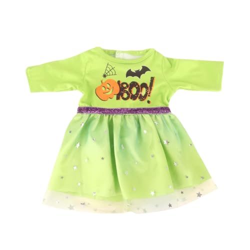 Halloween Puppenkostüm, 18 Zoll Puppenkleidung für Mädchen, Modisch, Puppenzubehör, Partykleid, für Festival Cosplay, Halloween, GrÜn Halloween Puppenkostüm, 18 Zoll Puppenkleidung für Mädchen, Modisch, Puppenzubehör, Partykleid, für Festival Cosplay, Halloween, GrÜn von Generic