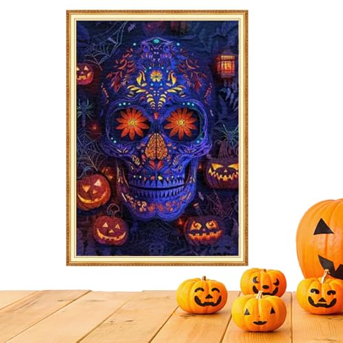 Halloween Puzzle, Reise-Puzzlespiele - Kreatives Halloween-Schädel-Puzzle-Spielzeug für Mädchen - Halloween-Puzzle für Zuhause, Auto, Outdoor-Aktivitäten, Straßenreise von Generic