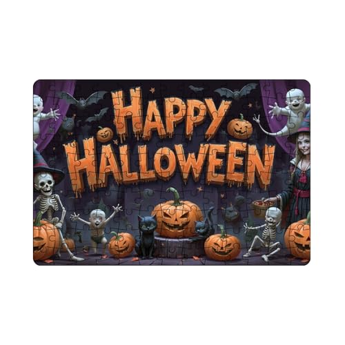 Halloween Puzzle Spielzeug Für Kinder Pädagogisches Denksportspiel Party Aktivität Für Jungen Und Mädchen KzW790 (Black, 30x21cm) von Generic
