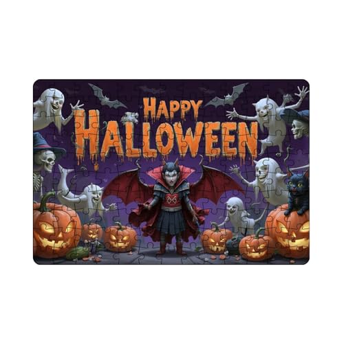 Halloween Puzzle Spielzeug Für Kinder Pädagogisches Denksportspiel Party Aktivität Für Jungen Und Mädchen KzW791 (Black, 30x21cm) von Generic