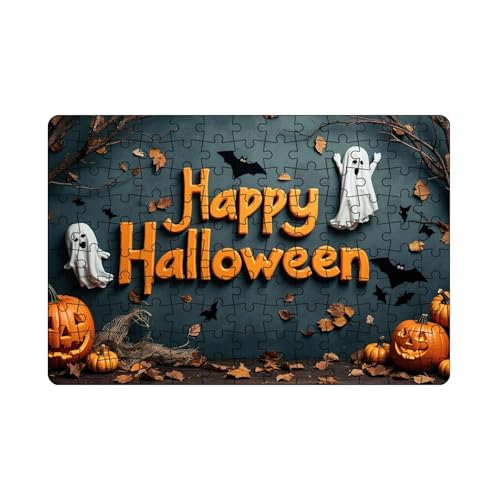 Halloween Puzzle Spielzeug Für Kinder Pädagogisches Denksportspiel Party Aktivität Für Jungen Und Mädchen KzW792 (Black, 30x21cm) von Generic
