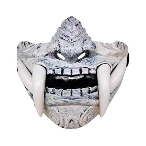 Halloween Scary Oni Masken Halbmaske Samurai Maske Teufel Dämon Kabuki Mask Plastik Japanisch Prajna Hannya Gruselig Masks Horror White Halloween-Masken Erwachsene Kinder Hallowen Costumes Halloween Scary Oni Masken Halbmaske Samurai Maske Teufel Dämon Kabuki Mask Plastik Japanisch Prajna Hannya Gruselig Masks Horror White Halloween-Masken Erwachsene Kinder Hallowen Costumes von Generic