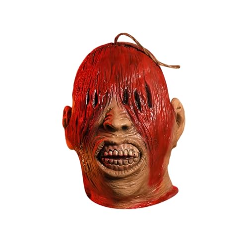 Halloween Scary Prop Realistische Kopf Neuheit Streich Spielzeug Für Party Dekorationen Gruselige Dekoration Vzm498 (Red, 30cm) von Generic