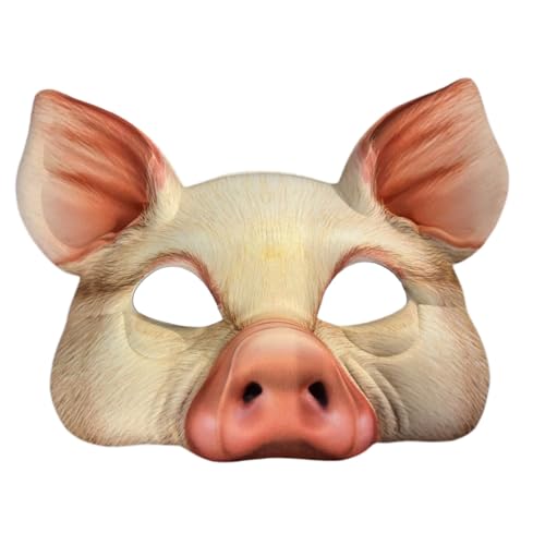 Halloween Schweinemaske Halbmaske Schweine Maske Realistisch Lustige Tier Masken Pig Mask Kinder Erwachsene Kostüme für Halloween Hallowenn Kostüm Halloween Schweinemaske Halbmaske Schweine Maske Realistisch Lustige Tier Masken Pig Mask Kinder Erwachsene Kostüme für Halloween Hallowenn Kostüm von Generic