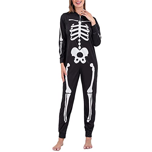 Halloween Skeleton Family Jammies Stylish Skeleton Drucken Nachtwäsche -Outfits für Halloween Night mit Premium -Polyestermaterial (#5) von Generic