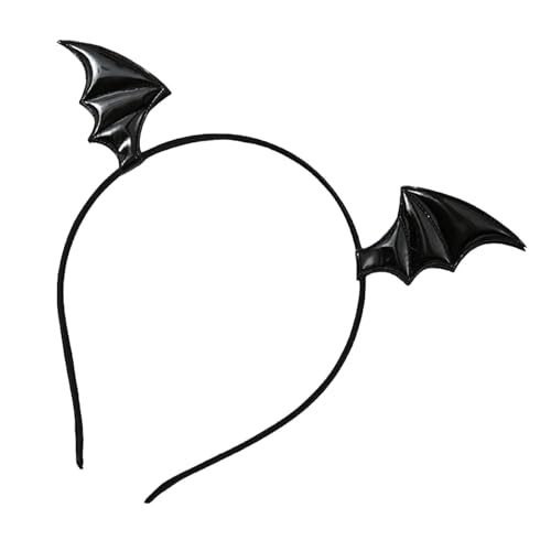 Halloween- -Stirnband – Schwarzes Haarband mit Fledermausflügeln, Halloween-Stirnband | Gruselige dekorative Kopfbedeckung für Frauen, Kostümzubehör für Halloween-Partys, Cosplay-Kostüme von Generic
