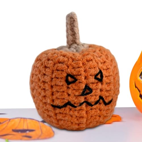 Halloween Strickpuppe Gehäkelte Halloween-Kürbisse - Niedliche Strickpuppe Spielzeug Stricken Spielzeug | Lustige Auto Ornament Bequem von Generic