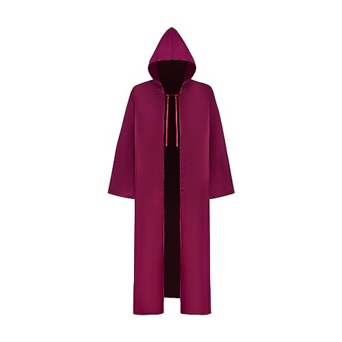 Halloween Umhang Damen,Rot Vampir Umhang Damen,Hexenumhang Cape Mantel Mit Kapuze Und Schnürung Kapuzenumhang Gothic Umhang Mittelalter Verkleidung Uniform Für Erwachsene Halloweenparty Karneval Halloween Umhang Damen,Rot Vampir Umhang Damen,Hexenumhang Cape Mantel Mit Kapuze Und Schnürung Kapuzenumhang Gothic Umhang Mittelalter Verkleidung Uniform Für Erwachsene Halloweenparty Karneval von Generic