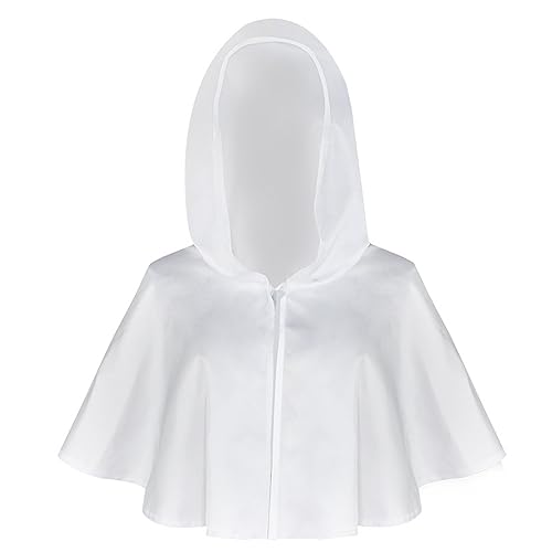Halloween Umhang Erwachsene, Halloween Kostüm Unisex,Cape Textur Schnürung Halbumhang Umhangjacke Gothic Gewand Vintage Kopfschmuck Mittelalter Outfit für Halloweenparty Karneval Fasching von Generic