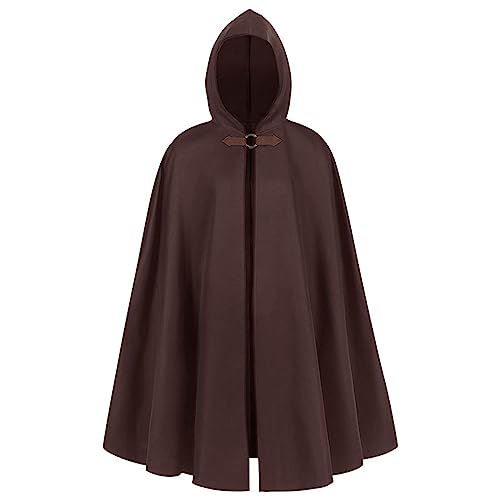 Halloween Umhang Herren, Halloween Kapuzenumhang Erwachsene,Zaubererrobe Cape Mantel Piraten-umhang Steampunk Umhangjacke Gothic Capelet Vintage Robe Mittelalter Outfit Für Halloween Party Halloween Umhang Herren, Halloween Kapuzenumhang Erwachsene,Zaubererrobe Cape Mantel Piraten-umhang Steampunk Umhangjacke Gothic Capelet Vintage Robe Mittelalter Outfit Für Halloween Party von Generic