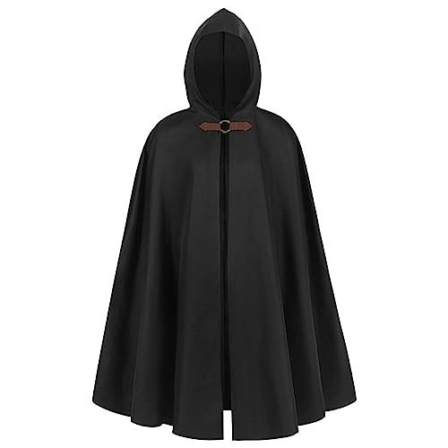 Halloween Umhang Herren, Halloween Kapuzenumhang Erwachsene,Zaubererrobe Cape Mantel Piraten-umhang Umhangjacke Gothic Gewand Vintage Robe Mittelalter Outfit für Halloween Party Halloween Umhang Herren, Halloween Kapuzenumhang Erwachsene,Zaubererrobe Cape Mantel Piraten-umhang Umhangjacke Gothic Gewand Vintage Robe Mittelalter Outfit für Halloween Party von Generic