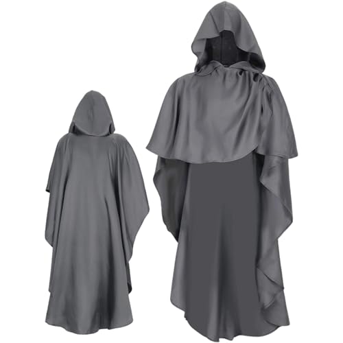 Halloween Umhang Herren, Rot Kapuzenumhang Kostüm,Zaubererrobe Cape Mantel Umhangjacke Gothic Cosplay Uniform Ritter Gewand Mittelalter Pagan Outfit für Erwachsene Halloweenparty Halloween Umhang Herren, Rot Kapuzenumhang Kostüm,Zaubererrobe Cape Mantel Umhangjacke Gothic Cosplay Uniform Ritter Gewand Mittelalter Pagan Outfit für Erwachsene Halloweenparty von Generic