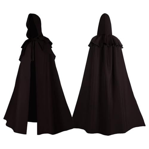 Halloween Umhang Herren,Templer Ritter Kostüm,Zaubererrobe Lange Cape Einfarbiger Mantel Kapuzenumhang Gothic Umhang Mittelalter Verkleidung Uniform Für Erwachsene Faschingskostüme Halloween Umhang Herren,Templer Ritter Kostüm,Zaubererrobe Lange Cape Einfarbiger Mantel Kapuzenumhang Gothic Umhang Mittelalter Verkleidung Uniform Für Erwachsene Faschingskostüme von Generic