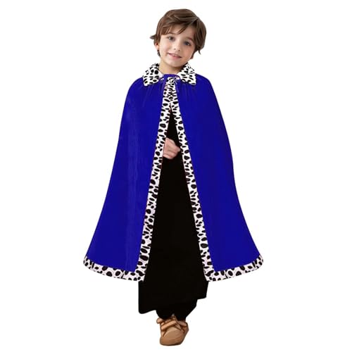 Halloween Umhang Kinder,Rot Königsmantel Unisex,Samtmantel prinz Cape Renaissance Longstrickjacke Bühnenperformance Capelet Mittelalter Verkleidung Für Kinder Halloween Mottoparty Theater Halloween Umhang Kinder,Rot Königsmantel Unisex,Samtmantel prinz Cape Renaissance Longstrickjacke Bühnenperformance Capelet Mittelalter Verkleidung Für Kinder Halloween Mottoparty Theater von Generic
