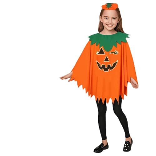 Halloween Umhang Kinder,Unisex Pumpkin Costume Kids,Cape Lustiger Kürbis Orange Poncho Mit Stirnband 2-Teiliges Set Renaissance Capelet Verkleidung KürbisKostüm Mittelalter Outfit Für Halloweenparty Halloween Umhang Kinder,Unisex Pumpkin Costume Kids,Cape Lustiger Kürbis Orange Poncho Mit Stirnband 2-Teiliges Set Renaissance Capelet Verkleidung KürbisKostüm Mittelalter Outfit Für Halloweenparty von Generic