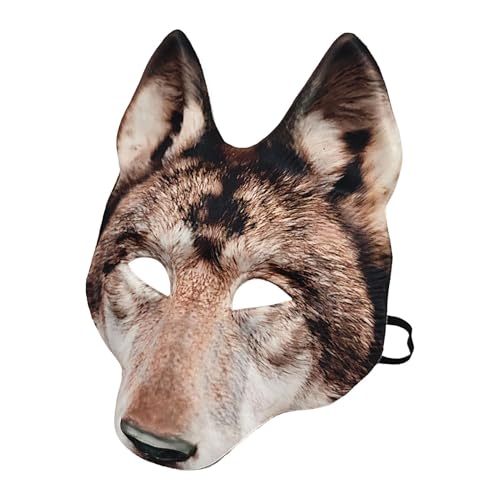 Halloween-Wolfmaske – Realistische gruselige Wolfmaske | Vollgesichtsmaske für Halloween, Mardi Gras, Karneval, Cosplay-Party-Kostüm für Männer und Frauen | Halloween-Wolfmaske – Realistische gruselige Wolfmaske | Vollgesichtsmaske für Halloween, Mardi Gras, Karneval, Cosplay-Party-Kostüm für Männer und Frauen | von Generic