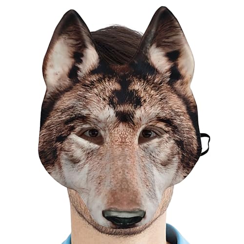 Halloween-Wolfsmaske – Gruselige Horror-Maske, Tierwolf, für Halloween, Weihnachten, Ostern, Kostüm, Party-Zubehör von Generic