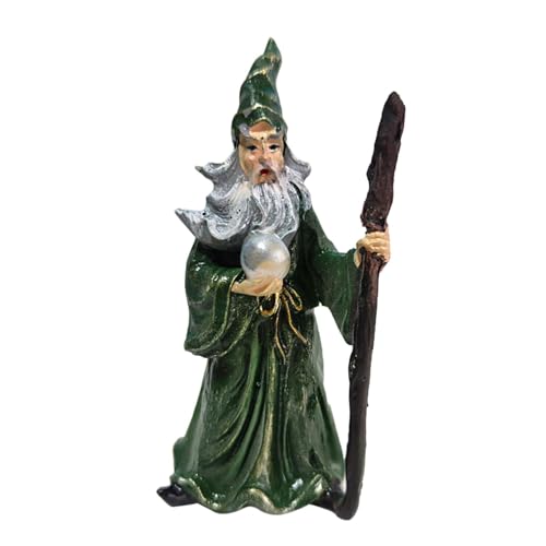 Halloween-Zauberer-Hexe-Figur – Zauberer- und Hexen-Ornamente, magische Hexenmeister-Skulptur | Sandtisch, Kunstharz, Tischdekoration, Halloween-Heimdekoration, Hexerei, Zauberer-Dekoration, Sammlerst von Generic