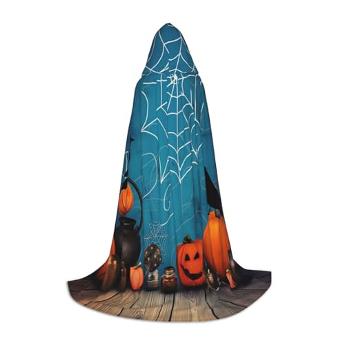 Halloween für Kinder Kapuzenumhang Spinnennetze und Kürbisse Umhang mit Kaputze - für Kinder & Erwachsene, für Halloween & Fasching & Karneval, Dunkelblau Halloween für Kinder Kapuzenumhang Spinnennetze und Kürbisse Umhang mit Kaputze - für Kinder & Erwachsene, für Halloween & Fasching & Karneval, Dunkelblau von Generic