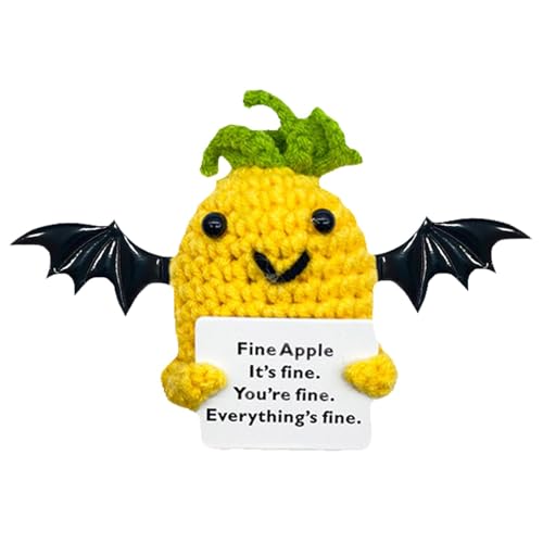 Halloween mit positiven Häkeln, Strickpuppen mit positiver Karte, Figur zur emotionalen Unterstützung für Geburtstag, Erntedankfest Halloween mit positiven Häkeln, Strickpuppen mit positiver Karte, Figur zur emotionalen Unterstützung für Geburtstag, Erntedankfest von Generic