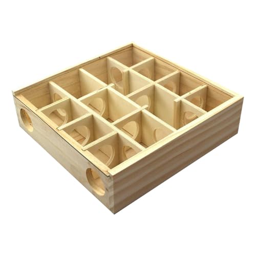 Hamster-Labyrinth-Spielzeug - Interaktives Hamsterspielzeug aus Holz, Rennmaus-Labyrinth mit Glasabdeckung | Holz natürliches kleines Haustierspielzeug, intelligentes Hamsterhaus-Labyrinth für Mäus Hamster-Labyrinth-Spielzeug - Interaktives Hamsterspielzeug aus Holz, Rennmaus-Labyrinth mit Glasabdeckung | Holz natürliches kleines Haustierspielzeug, intelligentes Hamsterhaus-Labyrinth für Mäus von Generic