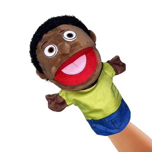 Hand-Plüschtier, für | Handpuppe von Menschen in Farbe Cartoons aus Plüsch mit offenem Mund - für Großeltern, Mama und Papa, Puppen p von Generic