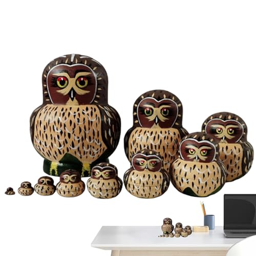Handgefertigte stapelbare Puppen – verschachtelte Holzpuppen mit Tierdesign | ideal für die Dekoration von Räumen und Zuhause, pädagogisches Spielzeug, das das lustige und kreative Lernen fördert Handgefertigte stapelbare Puppen – verschachtelte Holzpuppen mit Tierdesign | ideal für die Dekoration von Räumen und Zuhause, pädagogisches Spielzeug, das das lustige und kreative Lernen fördert von Generic