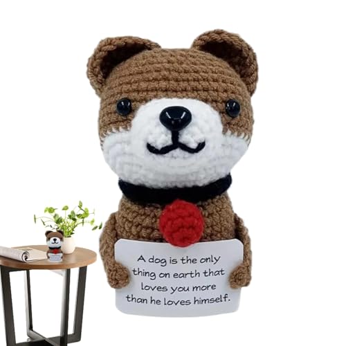 Handgefertigter gehäkelter - Amigurumi-Plüschspielzeug, positiver Energiebegleiter, emotionales handgefertigtes Häkelpuppenspielzeug mit Karte, niedlicher von Generic