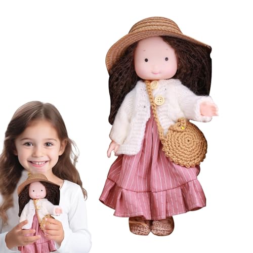 Handgemachte Puppe Mädchen, Mädchen Stoffpuppe | Sammlerstück Stoffpuppe | Herbstthema-Puppe mit Kleid und Accessoires, Heimdekoration, umarmbares Kinderspielzeug für Freunde und Familie Handgemachte Puppe Mädchen, Mädchen Stoffpuppe | Sammlerstück Stoffpuppe | Herbstthema-Puppe mit Kleid und Accessoires, Heimdekoration, umarmbares Kinderspielzeug für Freunde und Familie von Generic