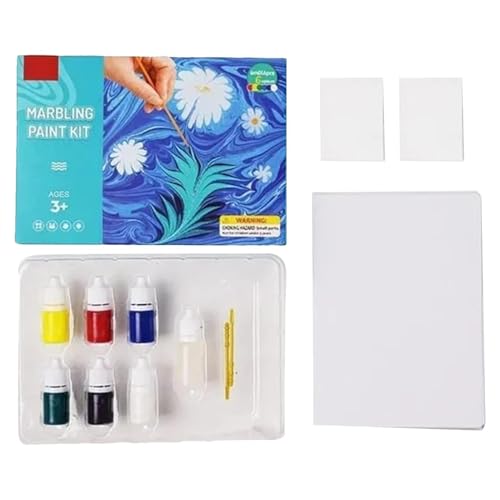 Handgemachtes Marmormalerei-Kit, Marmorier-Malset für Kinder | Wassermarmorier-Kit für Textilpapier | Kreatives Spielzeug Weihnachtsspielzeug für Mädchen Handgemachtes Marmormalerei-Kit, Marmorier-Malset für Kinder | Wassermarmorier-Kit für Textilpapier | Kreatives Spielzeug Weihnachtsspielzeug für Mädchen von Generic