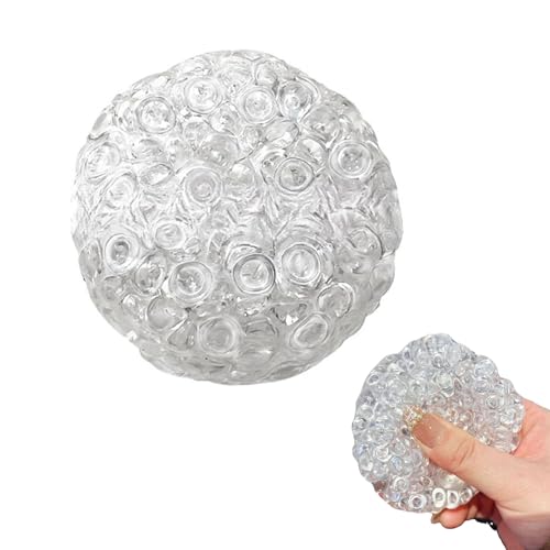 Handmade Pressure Relief Balls, Stress Relief Balls for Hands, Anxiety Relief Stress Ball Portable Shapeable Ball, Funny Gift for Women Men (1,Clear) von Generic