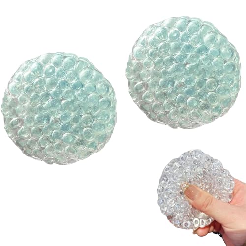 Handmade Pressure Relief Balls, Stress Relief Balls for Hands, Anxiety Relief Stress Ball Portable Shapeable Ball, Funny Gift for Women Men (2,Blue) von Generic