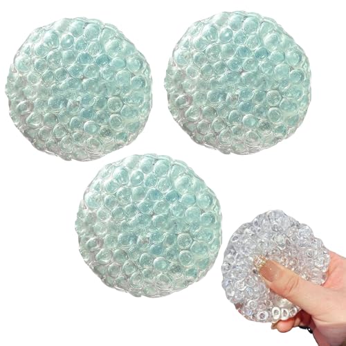 Handmade Pressure Relief Balls, Stress Relief Balls for Hands, Anxiety Relief Stress Ball Portable Shapeable Ball, Funny Gift for Women Men (3,Blue) von Generic