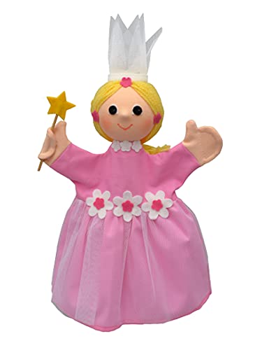 Handpuppe Märchenfigur Fee Prinzessin, Rosa 34 cm, Ideal für Puppentheatre und Rollenspiele, für Kinder Baby Jungen Mädchen von Generic