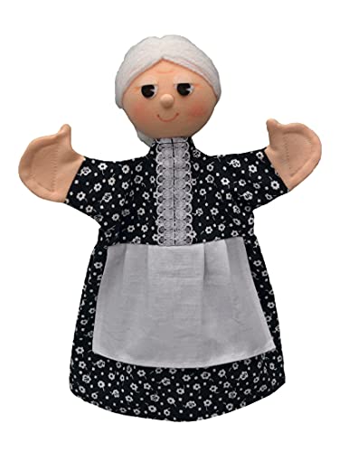 Handpuppe Märchenfigur Oma 27 cm, Ideal für Puppentheatre und Rollenspiele, für Kinder Baby Jungen Mädchen von Generic