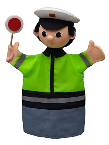 Handpuppe Märchenfigur Polizist 27 cm, Ideal für Puppentheatre und Rollenspiele, für Kinder Baby Jungen Mädchen von Generic
