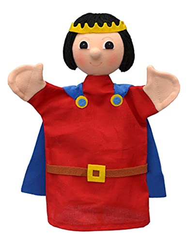 Handpuppe Märchenfigur Prinz 26 cm, Ideal für Puppentheatre und Rollenspiele, für Kinder Baby Jungen Mädchen von Generic