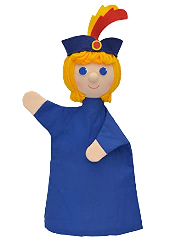 Handpuppe Märchenfigur Prinz 28 cm, Ideal für Puppentheatre und Rollenspiele, für Kinder Baby Jungen Mädchen von Generic