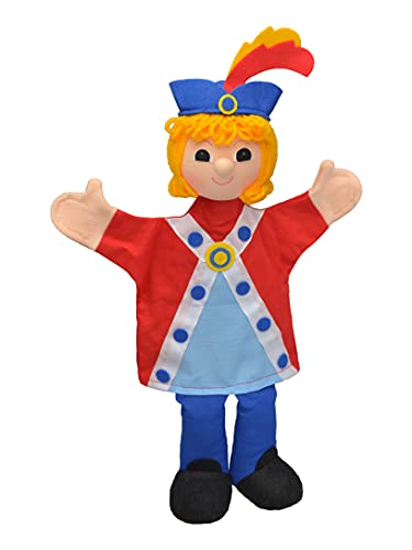 Handpuppe Märchenfigur Prinz 29 cm, Ideal für Puppentheatre und Rollenspiele, für Kinder Baby Jungen Mädchen von Generic