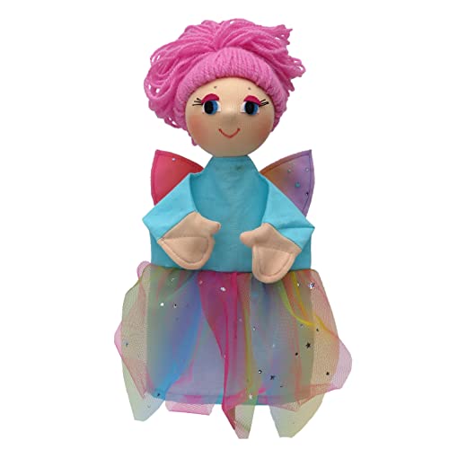 Handpuppe Puppe Handspielpuppe Plüschpuppe Märchenfigur Fee Lili 34 cm, Mehrfarbig, für Kinder Jungen Mädchen, Ideal für Rollenspiel von Generic
