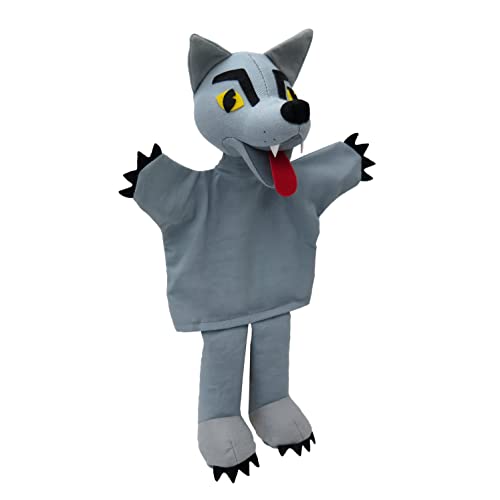 Handpuppe Tierhandpuppen Wolf 30 cm, Zoo Farm Cartoon Tierfigur theatrepuppe Handspielpuppe, für Kinder Baby Jungen Mädchen von Generic