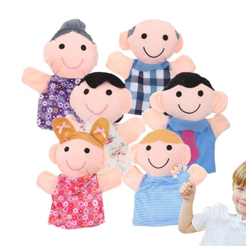 Handpuppe: 6 x Finger- und Handpuppen, luxuriöse Cartoon-Familie für Kinder, Fingerpuppen, Rollenspiel, Interactive Storytelling, Plüschspielzeug, Spielzeug Handpuppe: 6 x Finger- und Handpuppen, luxuriöse Cartoon-Familie für Kinder, Fingerpuppen, Rollenspiel, Interactive Storytelling, Plüschspielzeug, Spielzeug von Generic