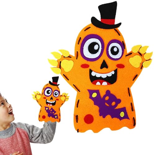Handpuppen-Spielzeug, Halloween-Handpuppenhandwerk | Zubehör für handgefertigte Halloween-Puppen, handgefertigte Halloween-Handpuppe, Rollenspiel-Zubehör von Generic