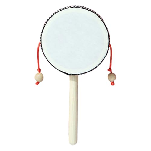 Handtrommel, Affenrassel, chinesische Rassel, Trommelinstrument, Rassel, Handkurbel, Rassel aus Holz Nby72 (A, 14x10x4cm) von Generic