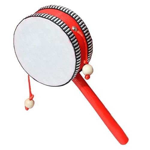 Handtrommel, Affenrassel, chinesische Rassel, Trommelinstrument, Rassel, Handkurbel, Rassel aus Holz Nby72 (B, 14x10x4cm) von Generic