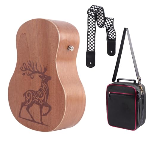 Handtrommel Für Kinder, Handtrommel, Gitarre Geformte Handtrommel, Hölzerne Cajon, Bongo-Trommel, Tragbare Reisetrommel, Mit Riemen Und Aufbewahrungstasche, Percussion-Holzbox, Musikschule, Familienve Handtrommel Für Kinder, Handtrommel, Gitarre Geformte Handtrommel, Hölzerne Cajon, Bongo-Trommel, Tragbare Reisetrommel, Mit Riemen Und Aufbewahrungstasche, Percussion-Holzbox, Musikschule, Familienve von Generic